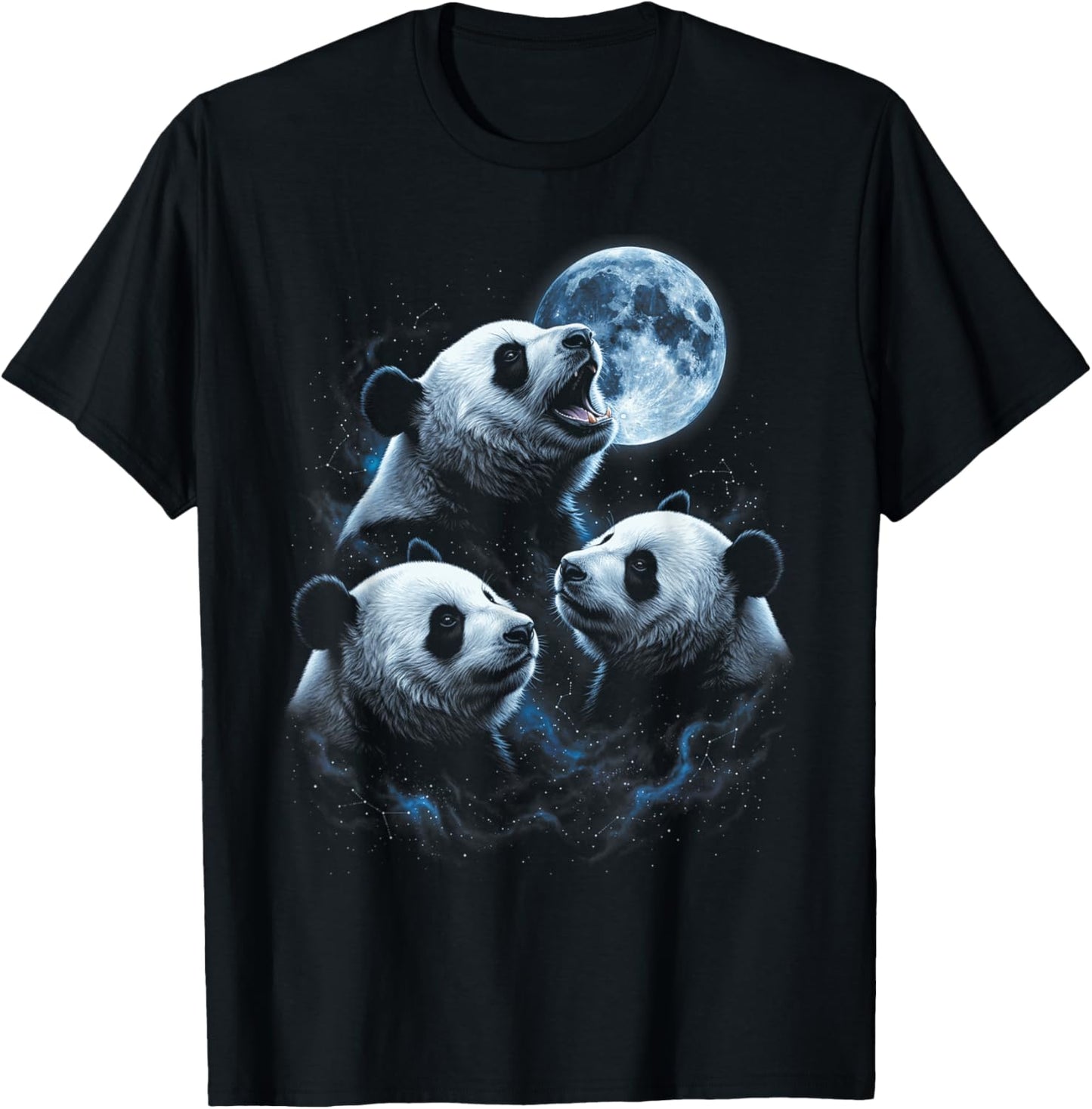 Howling At The Moon Panda Cub T-Shirt - T-Shirt | Black