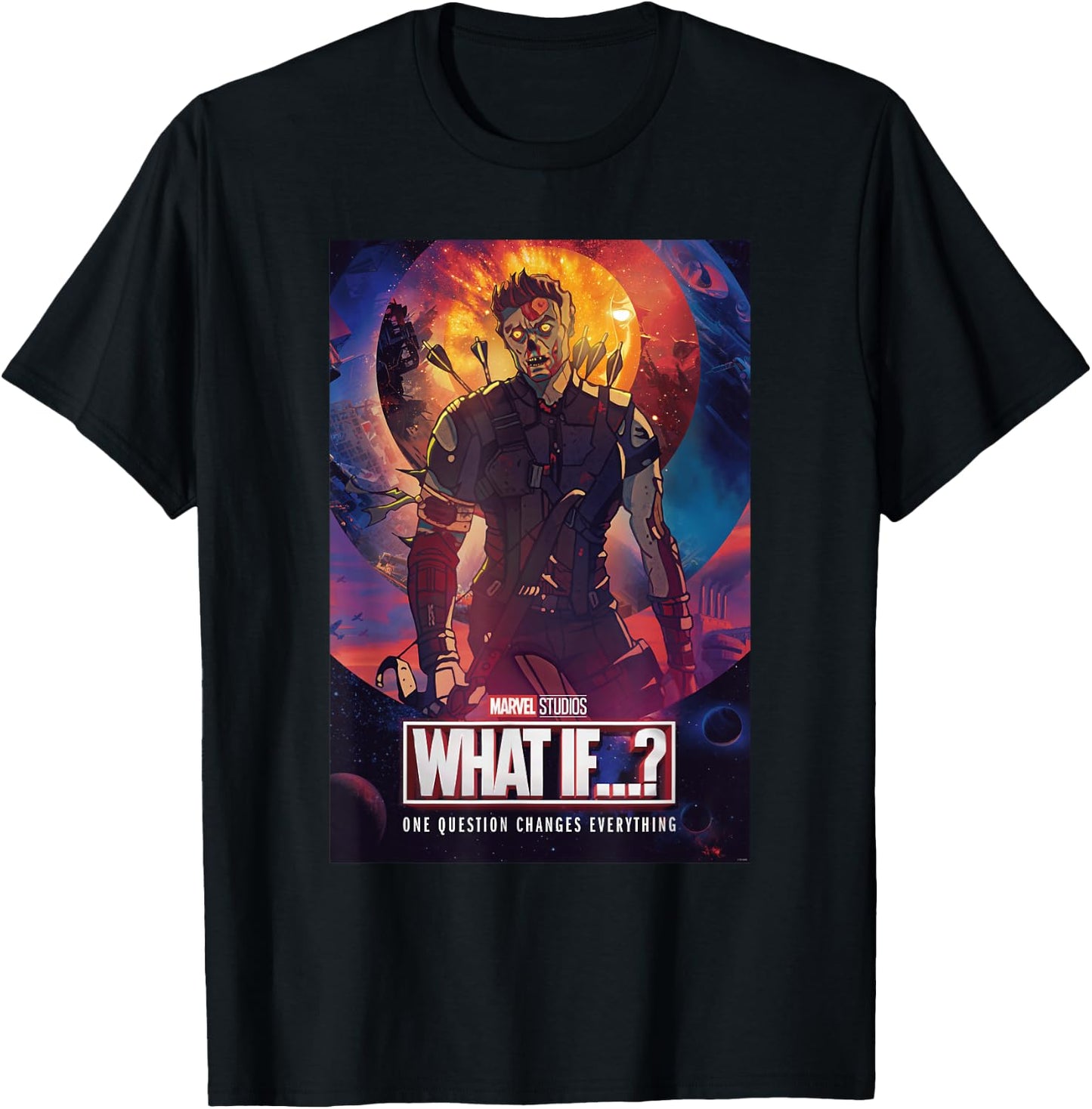 Marvel WHAT IF...? Zombie Hawkeye Comic Cover T-Shirt - T-Shirt | Black