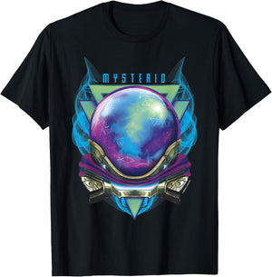 Marvel Spider-Man Far from Home Mysterio Badge Bust T-Shirt - T-Shirt | Black