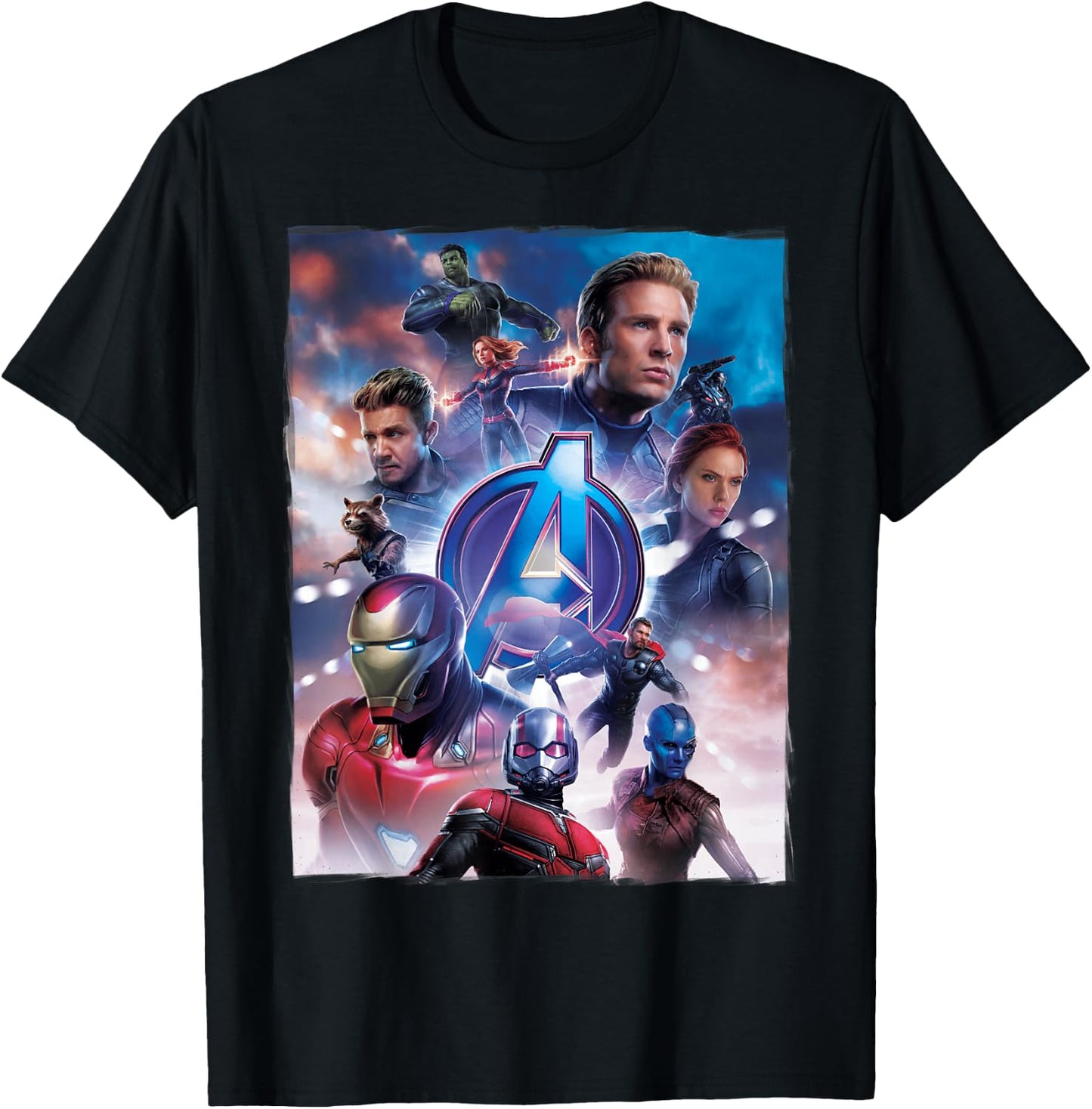 Marvel Avengers Endgame Main Character Poster Small T-Shirt - T-Shirt | Black