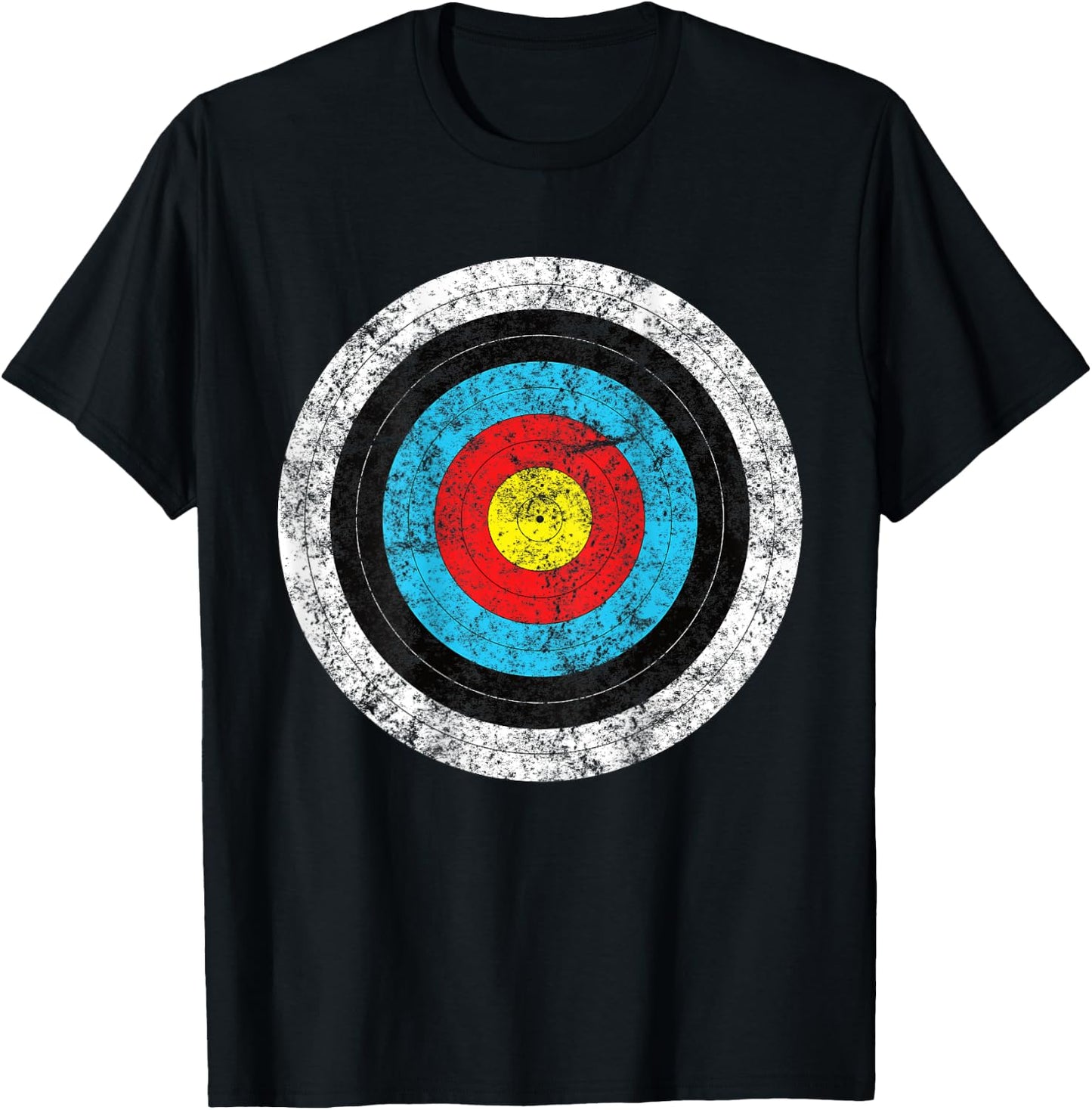 (Print on Back) Funny Retro Archery Target Hunter T-Shirt - T-Shirt | Black