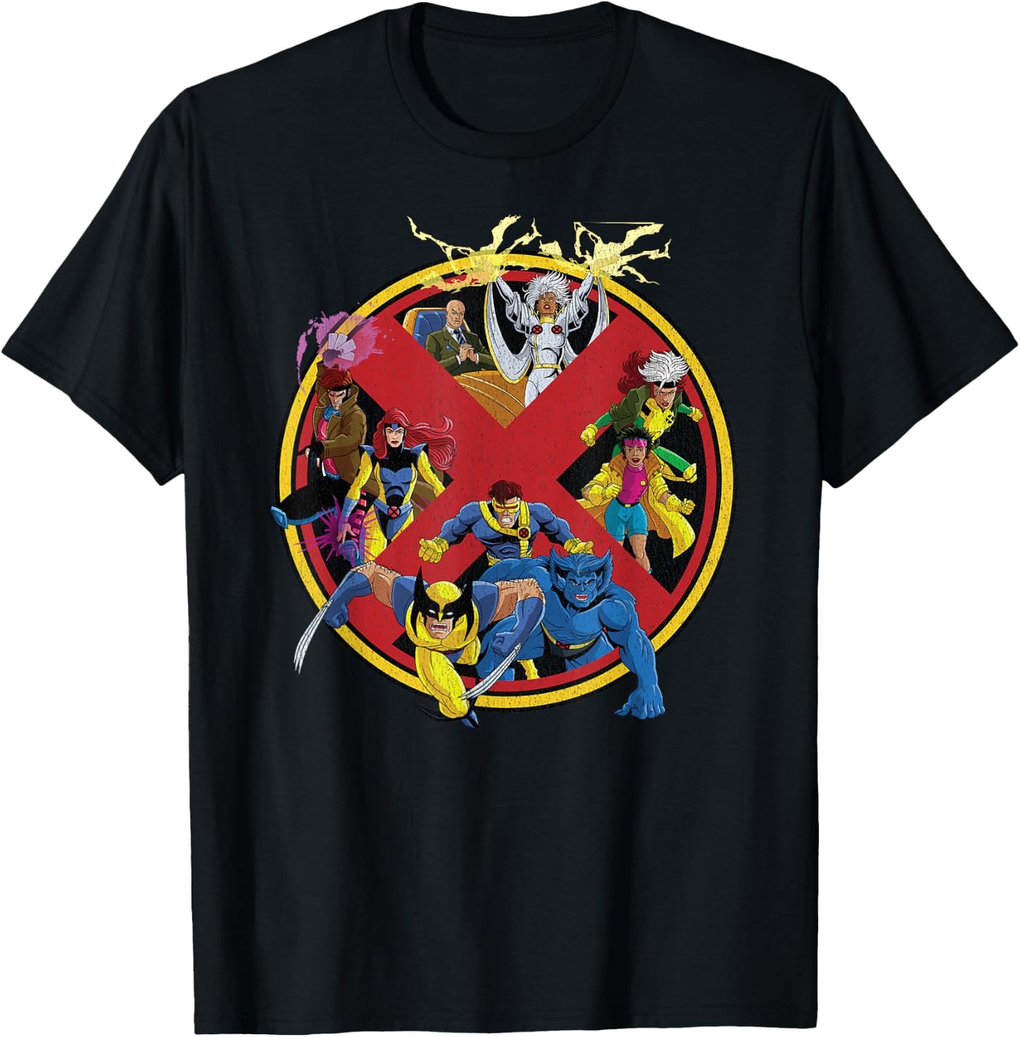 Marvel X-Men Animated Series Logo Retro 90s T-Shirt - T-Shirt | Black
