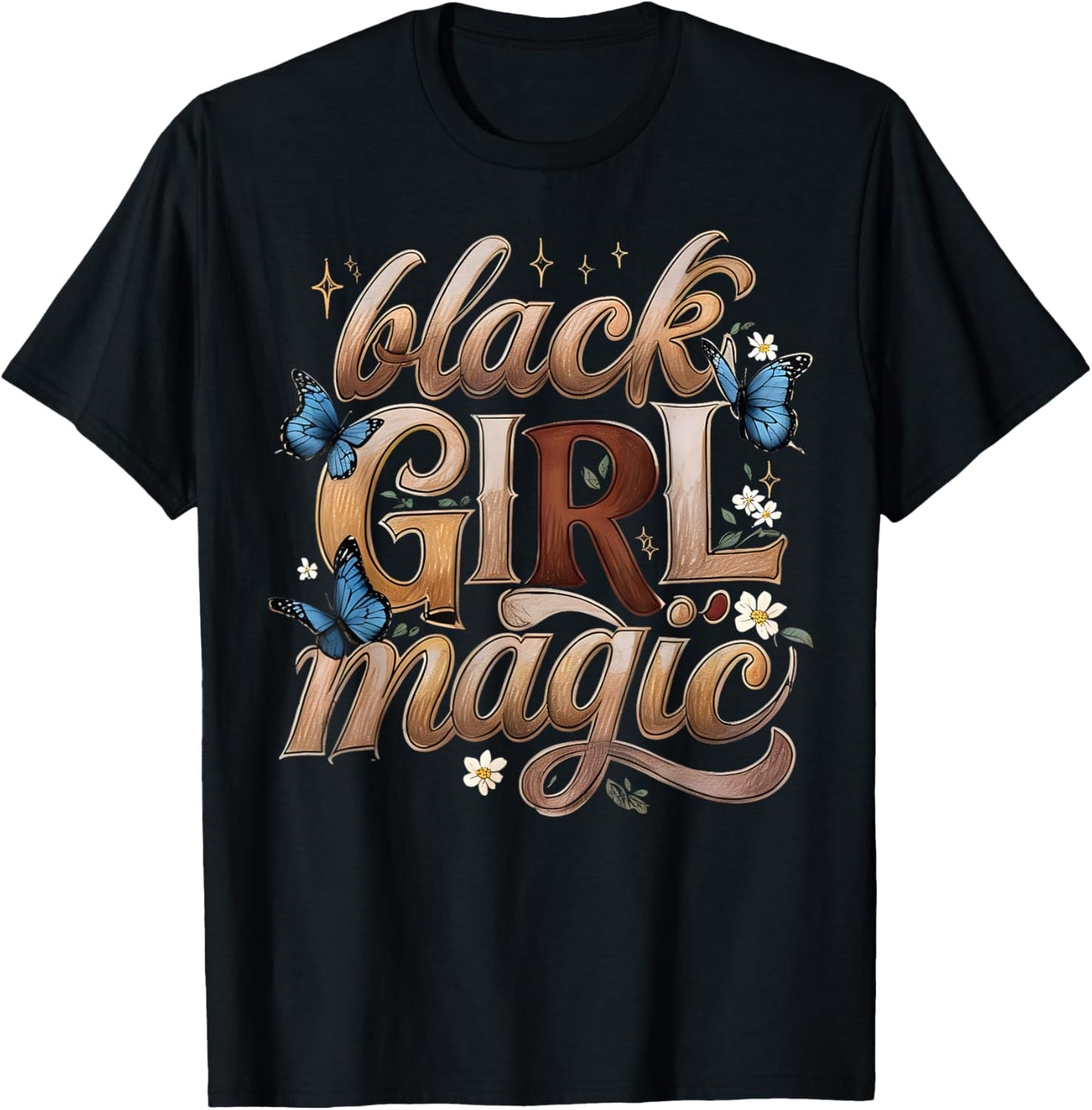 Black History Month Gift Ideas Apparel Co. H.UNiCR Black Girl Magic Melanin Black Women T-Shirt - T-Shirt | Black