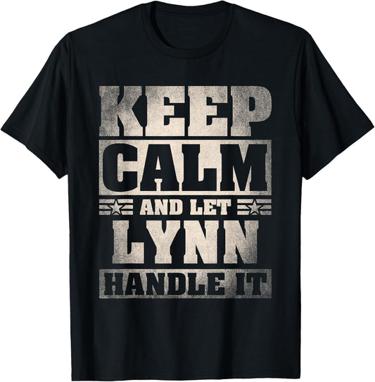 Lynn Name Shirt Personalized Lynn First Name T-Shirt - T-Shirt | Black