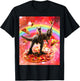 Space Pug Riding Dinosaur Unicorn - Pizza & Taco T-Shirt - T-Shirt | Black