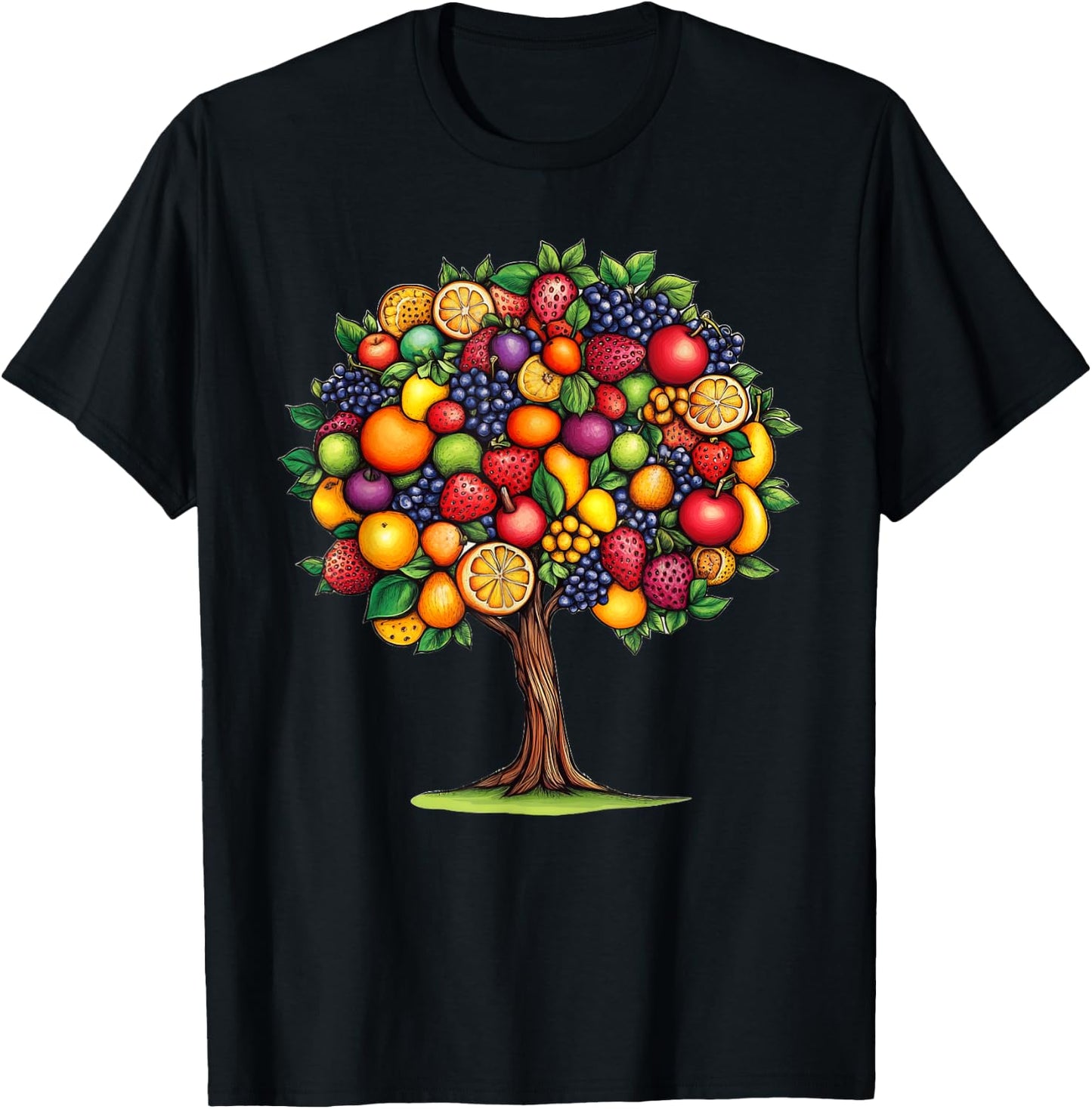 Fruits Tree Nature Fruit Lover T-Shirt - T-Shirt | Black