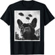Funny graphic French Bulldog Frenchie UFO Alien Funny weird T-Shirt - T-Shirt | Black