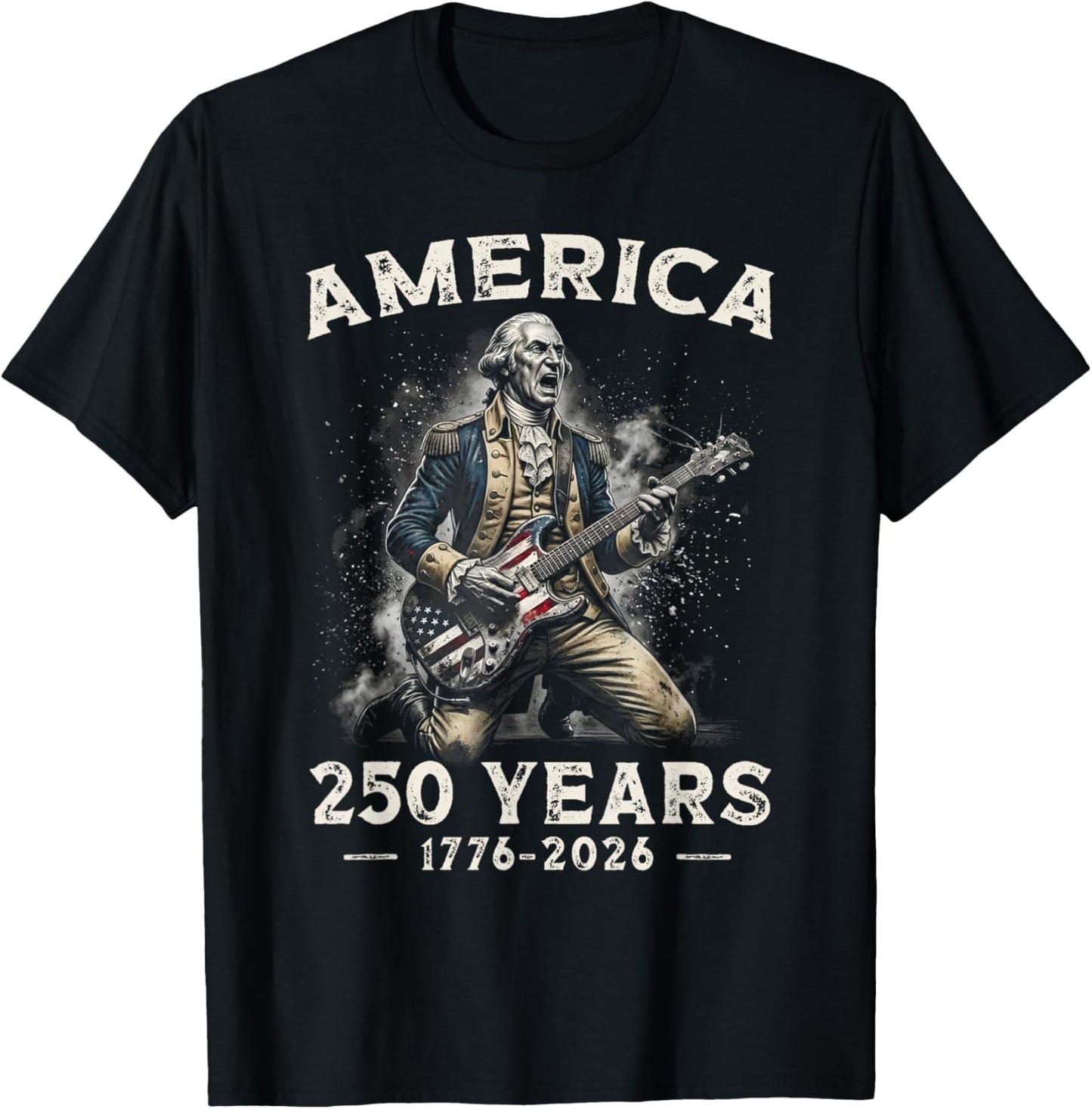 250 Years American 250th Anniversary USA Patriotic 4th July T-Shirt - T-Shirt | Black