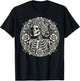 Floral Skeleton Flowers Goth Occult Death Dark Aesthetic T-Shirt - T-Shirt | Black