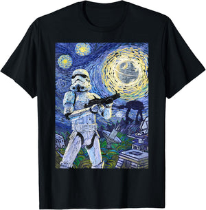Star Wars Stormtrooper Starry Night Graphic C1 T-Shirt - T-Shirt | Black