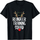 Reindeer Training Squad Christmas Running Family Santa Gift T-Shirt - T-Shirt | Black