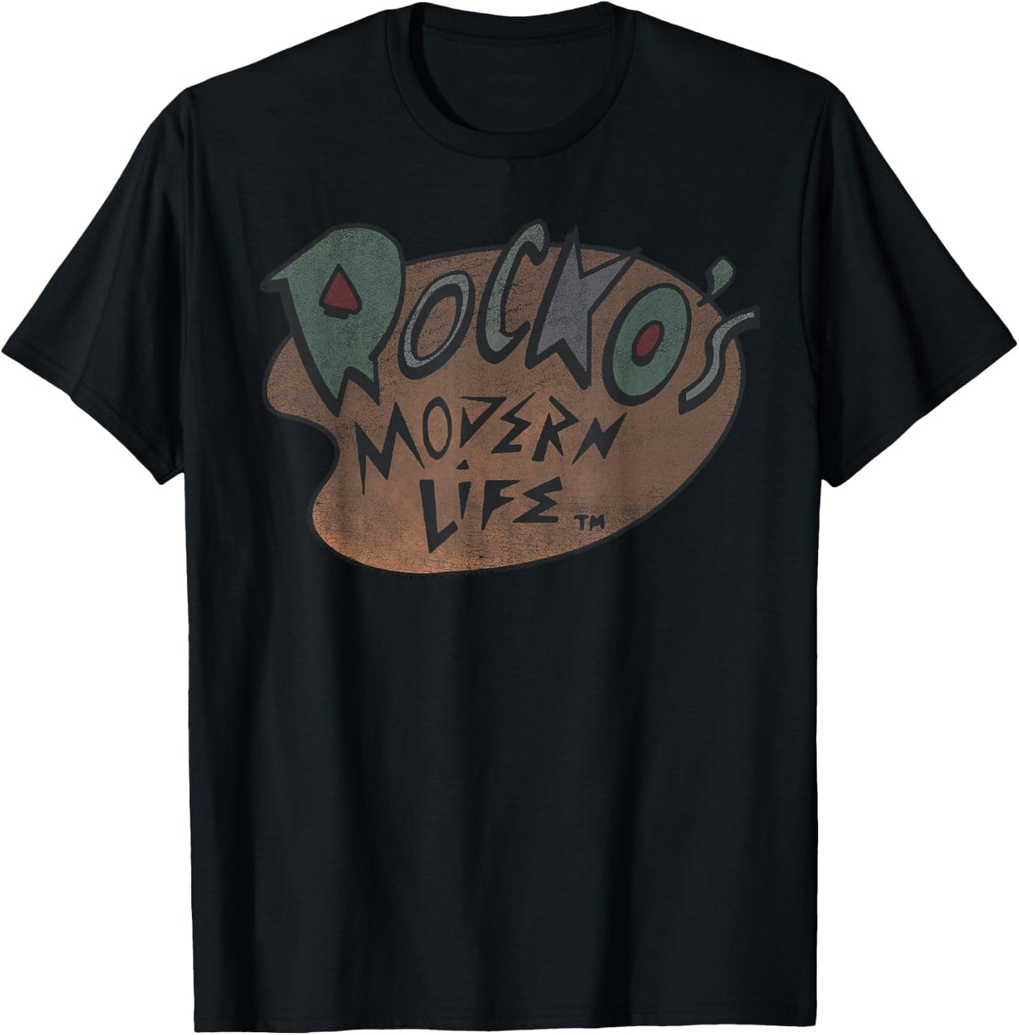 Rocko's Modern Life Vintage Original Logo T-Shirt - T-Shirt | Black