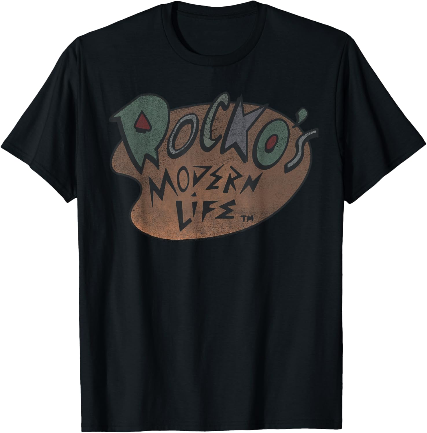 Rocko's Modern Life Vintage Original Logo T-Shirt - T-Shirt | Black