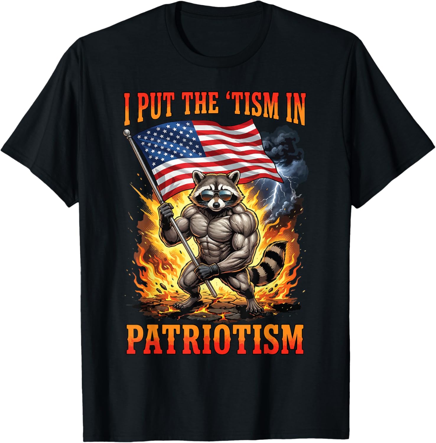 I Put The 'Tism in Patriotism T-Shirt - T-Shirt | Black