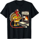 Firefighter Turkey Funny Thanksgiving Animal Oven Fire Hose T-Shirt - T-Shirt | Black