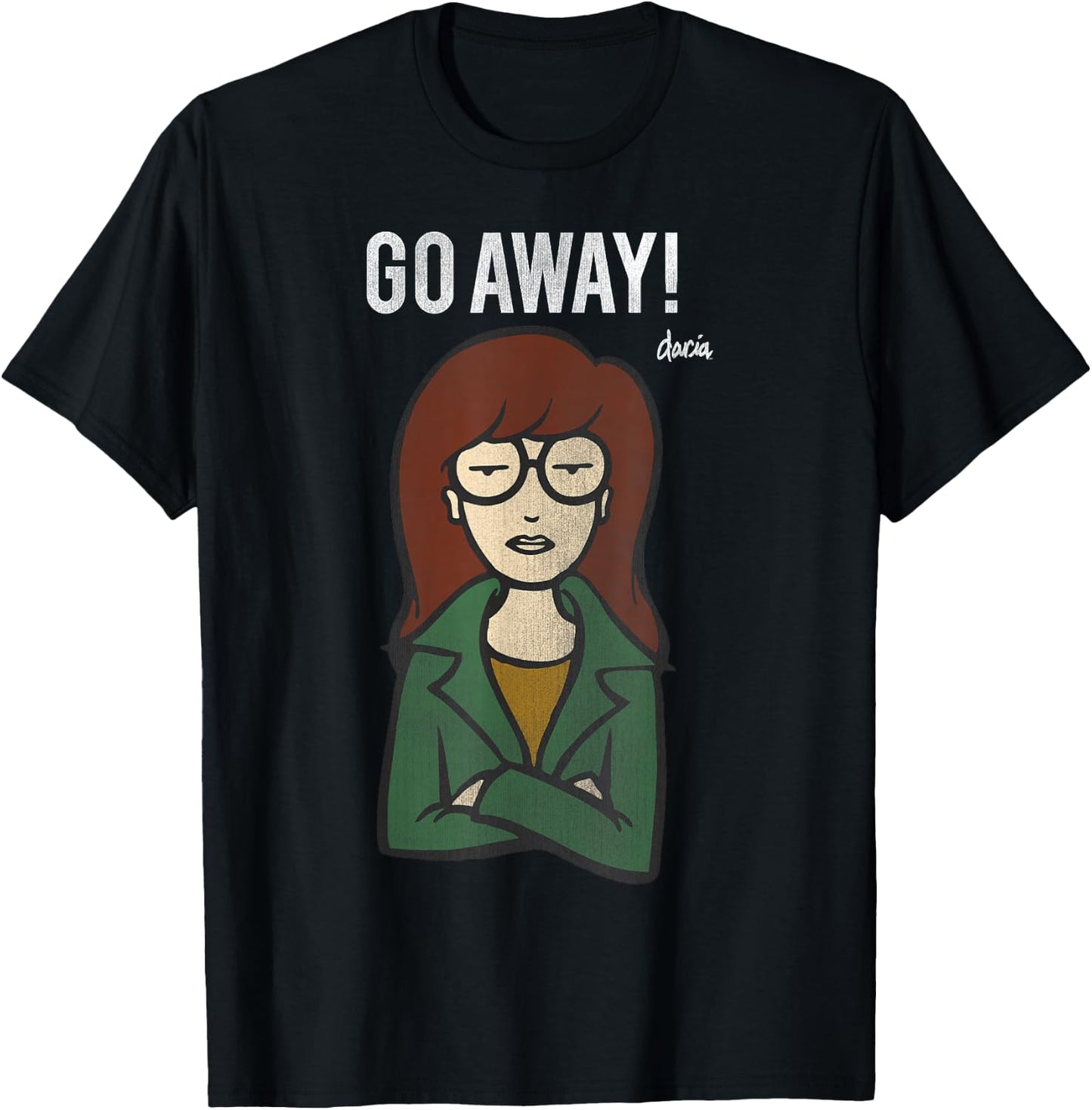 Daria Go Away Arms Crossed Attitude T-Shirt - T-Shirt | Black