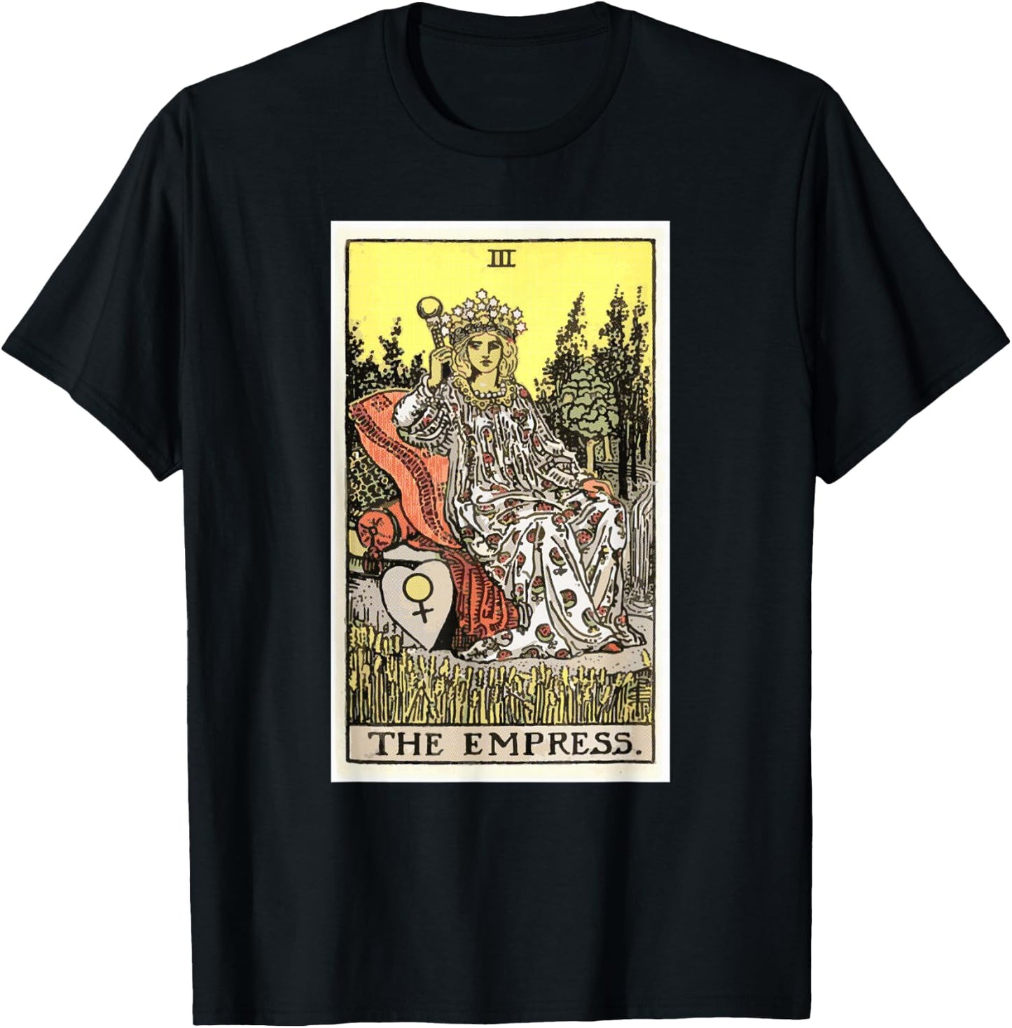 The Empress Tarot Card T-Shirt - T-Shirt | Black
