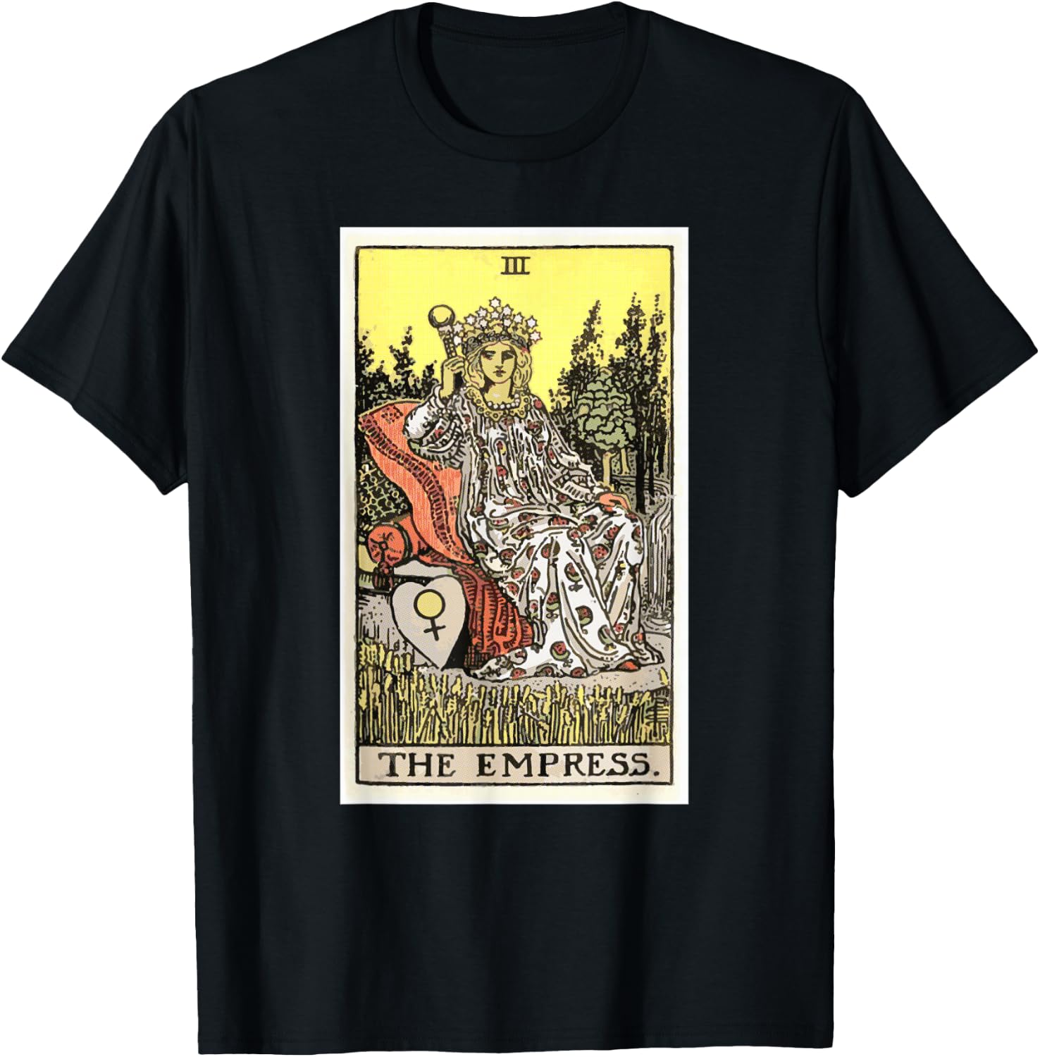 The Empress Tarot Card T-Shirt - T-Shirt | Black