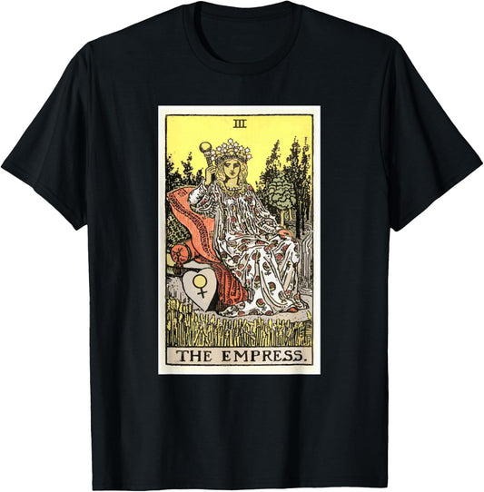 The Empress Tarot Card T-Shirt - T-Shirt | Black