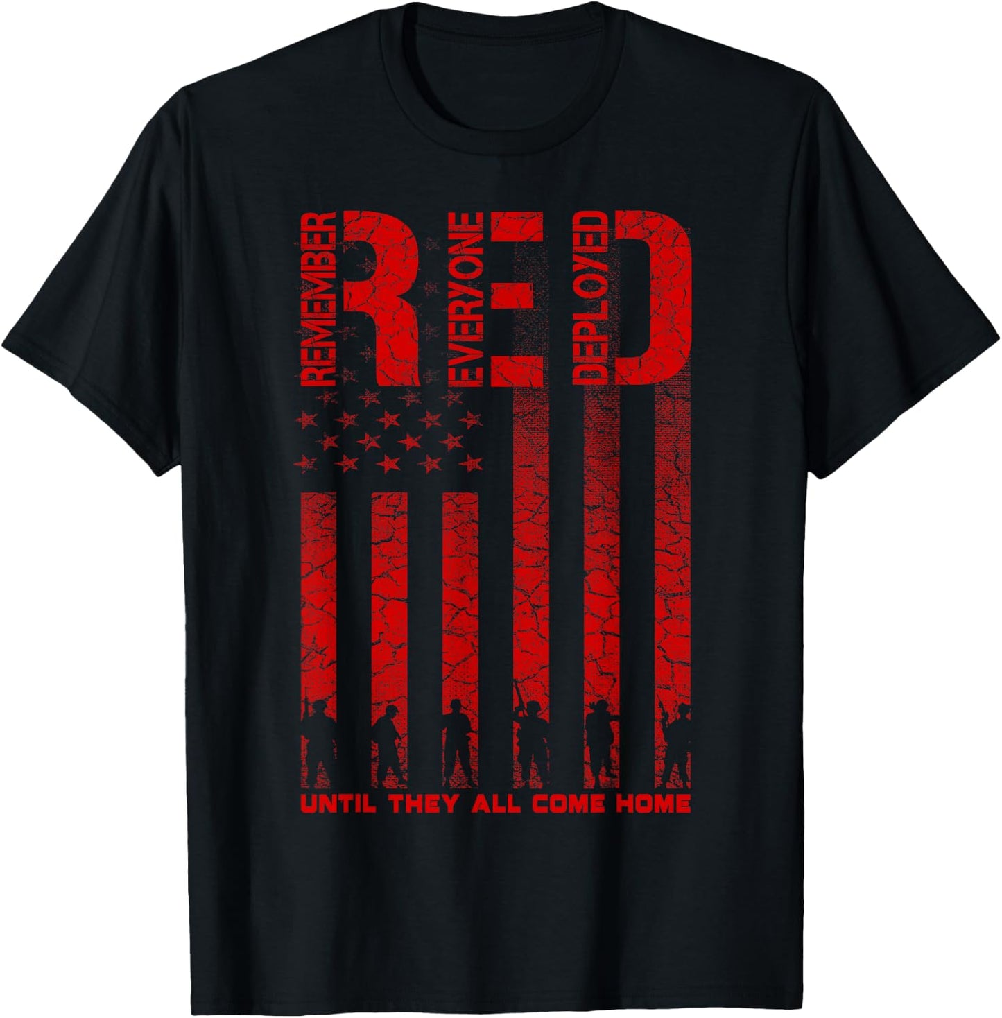 Red Friday Military Veteran Shirt T-Shirt - T-Shirt | Black