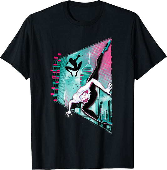 Marvel Spider-Man Into the Spider-Verse Ghost Spider T-Shirt - T-Shirt | Black