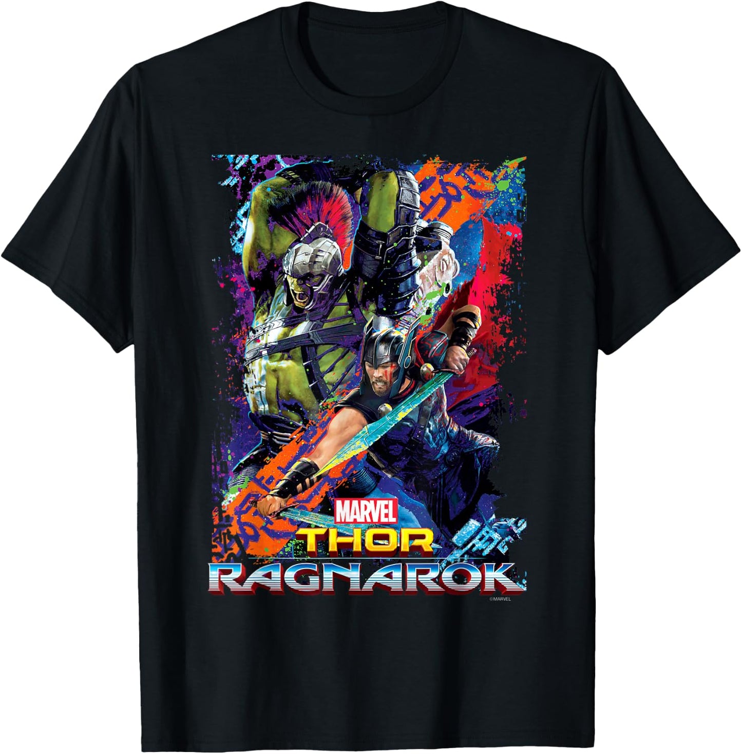 Marvel Thor Ragnarok Hulk Neon Pop Poster T-Shirt - T-Shirt | Black
