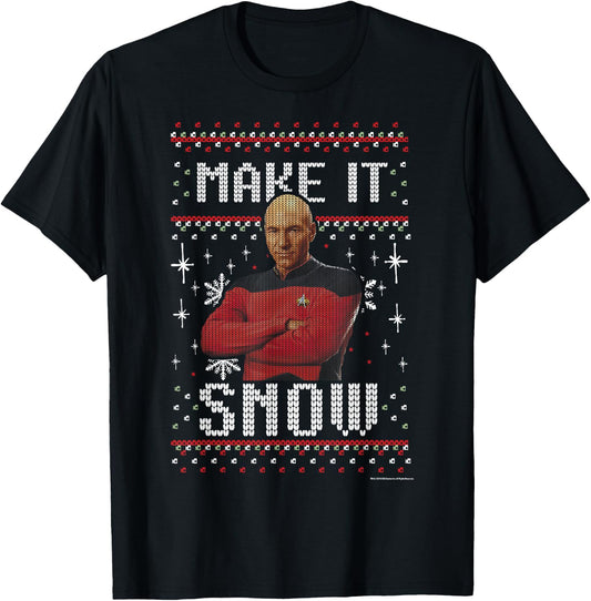Star Trek: The Next Generation Make It Snow T-Shirt - T-Shirt | Black