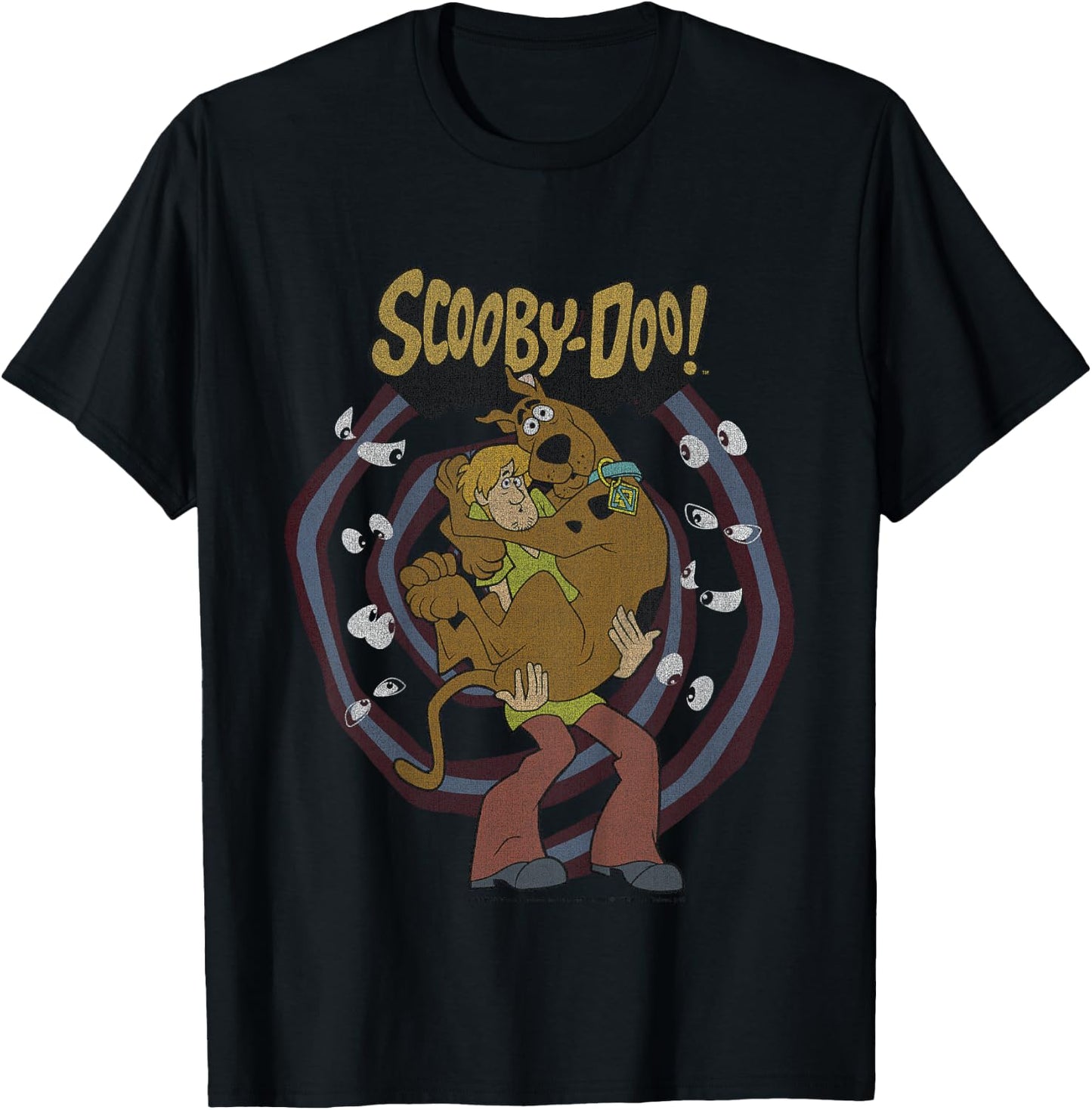 Kids Scooby-Doo Shaggy And Scooby Spiral Eyes Portrait T-Shirt - T-Shirt | Black