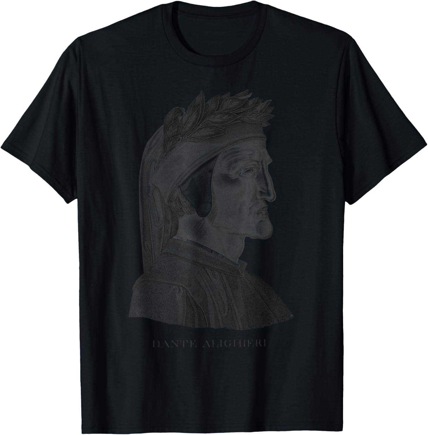 Dante Alighieri portrait Divine Comedy, Purgatory, Hell T-Shirt - T-Shirt | Black