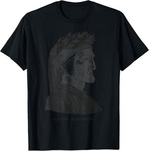 Dante Alighieri portrait Divine Comedy, Purgatory, Hell T-Shirt - T-Shirt | Black