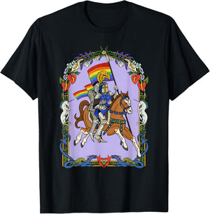 Knight LGBT Gay Lesbian Bisexual Transgender Pride Rainbow T-Shirt - T-Shirt | Black