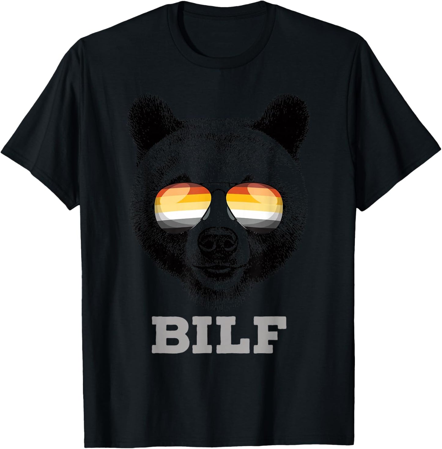 BILF Gay Bear Pride Daddy Grizzly Gift T-Shirt - T-Shirt | Black