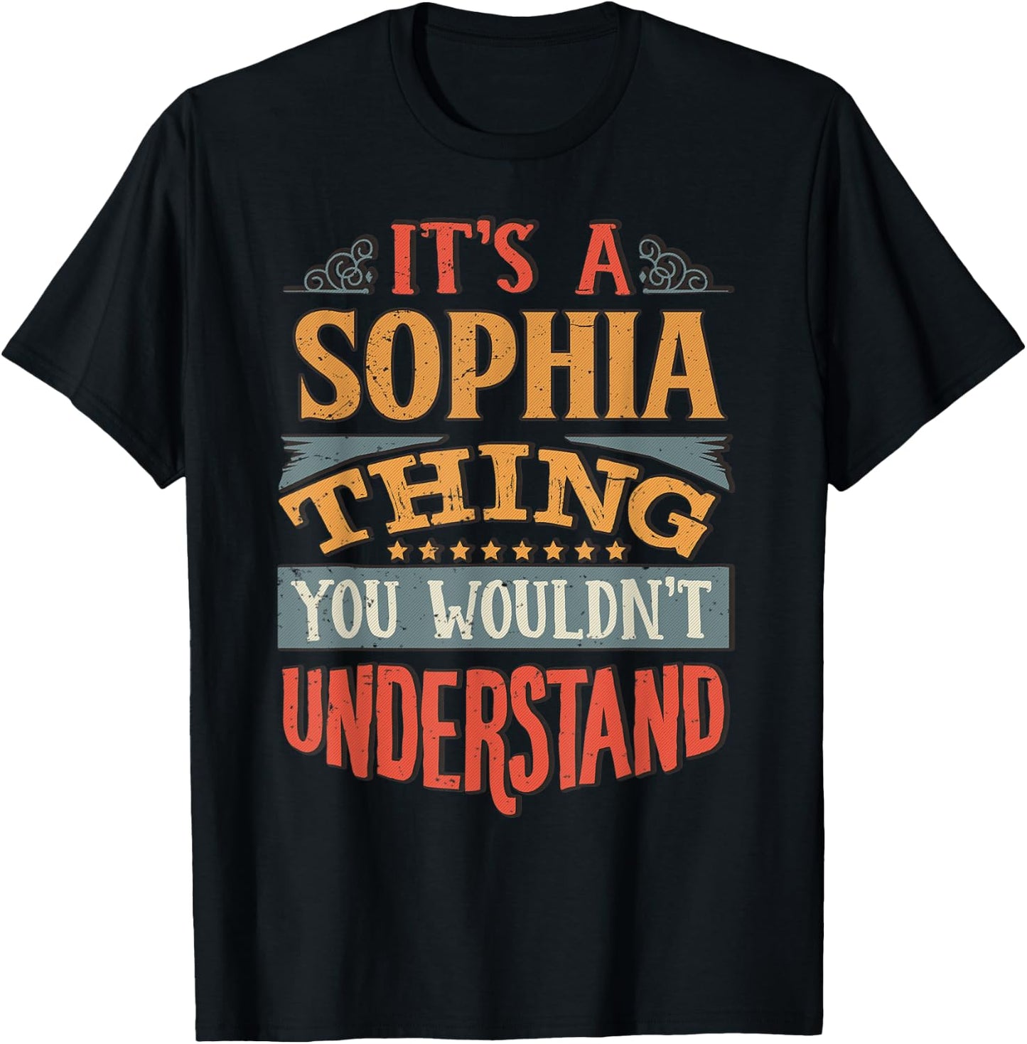 Sophia Name T-Shirt - T-Shirt | Black