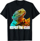 Bearded Dragon Reptile Lizard Lover Shirts Respect The Beard T shirt Funny Bearded Dragon -Adults, Kids Black Short Sleeve Classic Fit Cotton Blend, Polyester Blend Small T-Shirt - T-Shirt | Black
