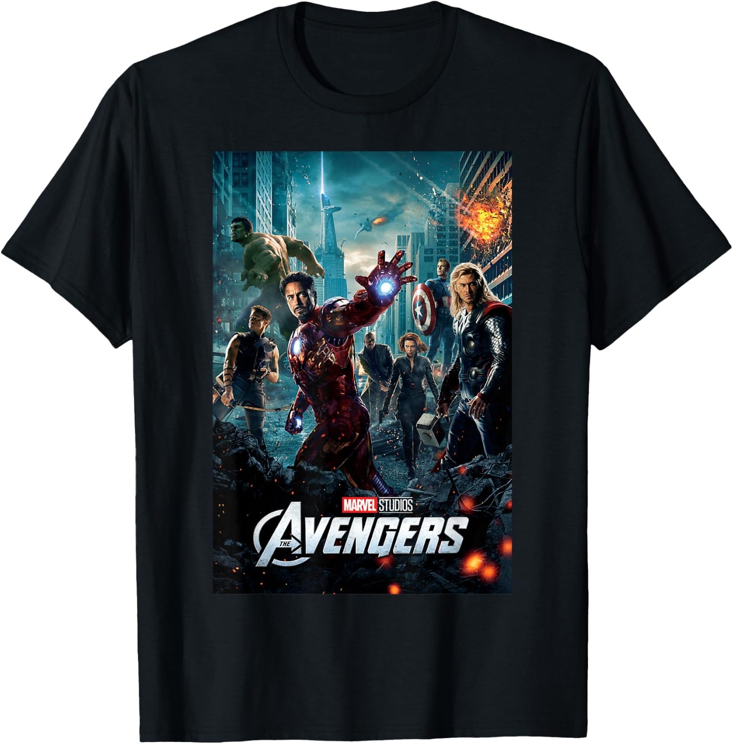 Marvel Studios Avengers Movie Poster Graphic T-Shirt - T-Shirt | Black