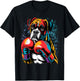 Funny Kickboxing or Boxing Boxer Dog Men Women Kids T-Shirt - T-Shirt | Black