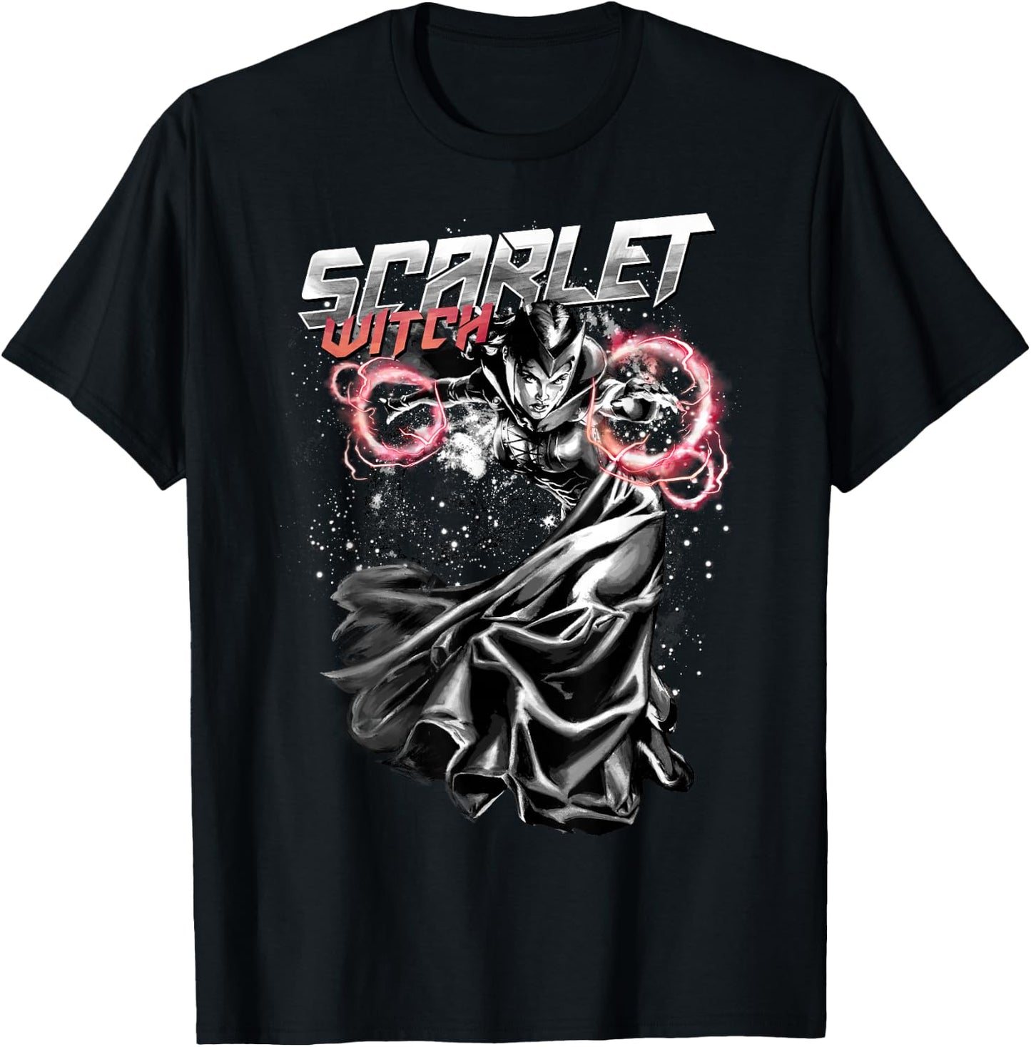 Marvel Scarlet Witch Fire Hexes Graphic T-Shirt - T-Shirt | Black