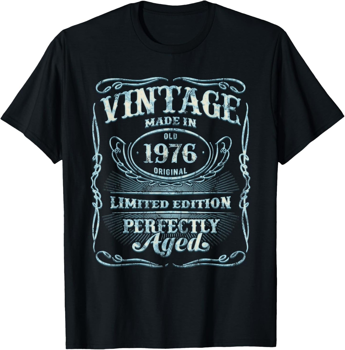 Vintage Original Made In 1976 Classic 49th Birthday T-Shirt - T-Shirt | Black