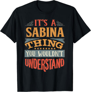 Sabina Name T-Shirt - T-Shirt | Black