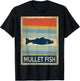 Vintage style mullet fish T-Shirt - T-Shirt | Black
