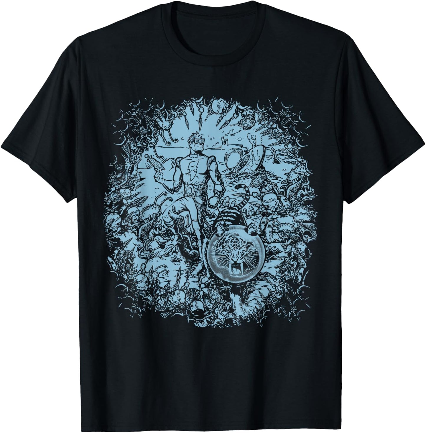 Captain RibMan : Spaceman Spiff T-Shirt - T-Shirt | Black