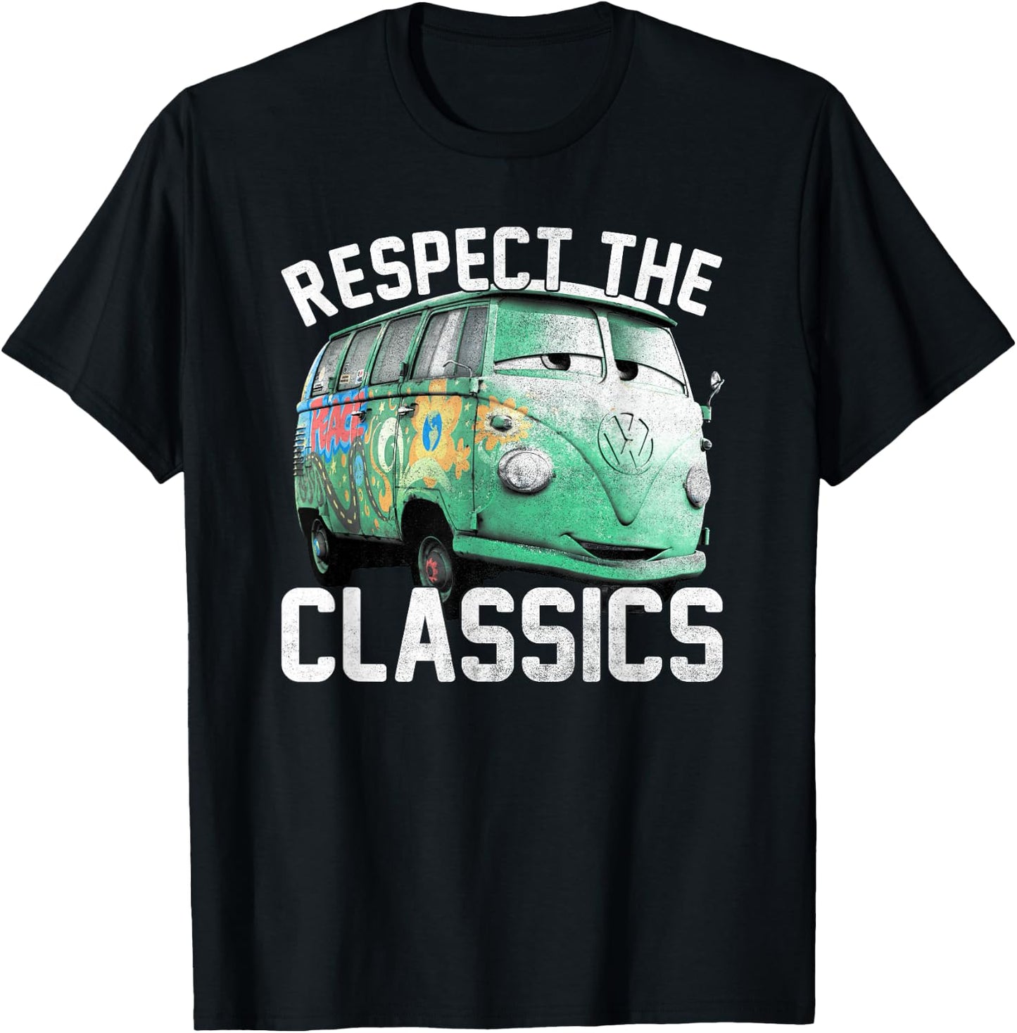 Disney Pixar Cars 2 Fillmore Respect The Classics Vintage T-Shirt - T-Shirt | Black