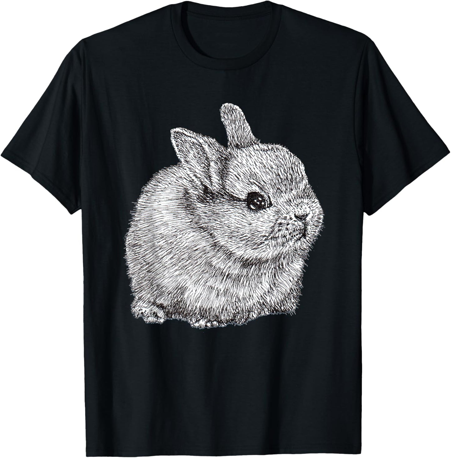 Netherland Dwarf Bunny Rabbit Cute T-Shirt - T-Shirt | Black