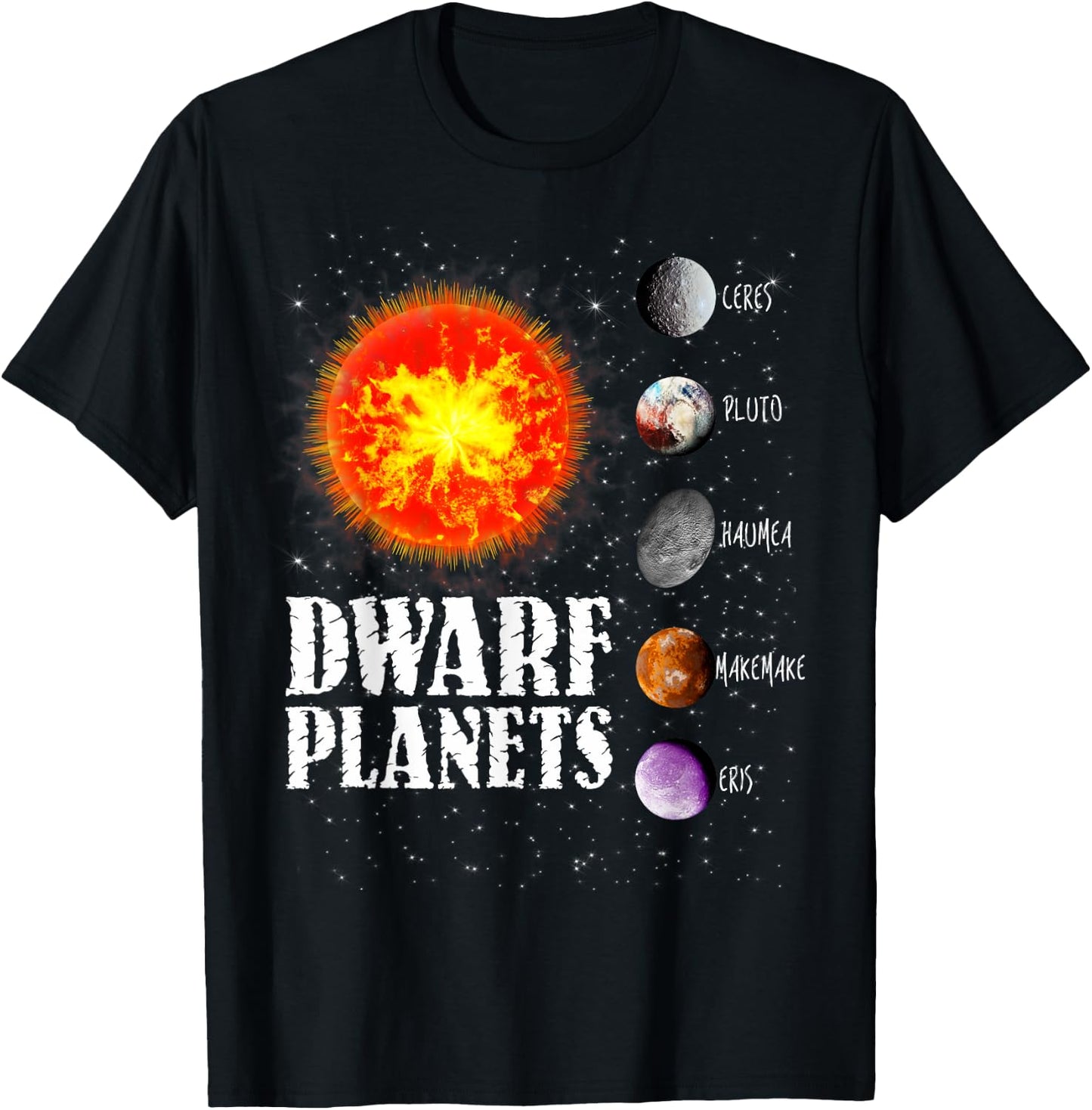 Solar System - Dwarf Planets Gift T Shirt T-Shirt - T-Shirt | Black