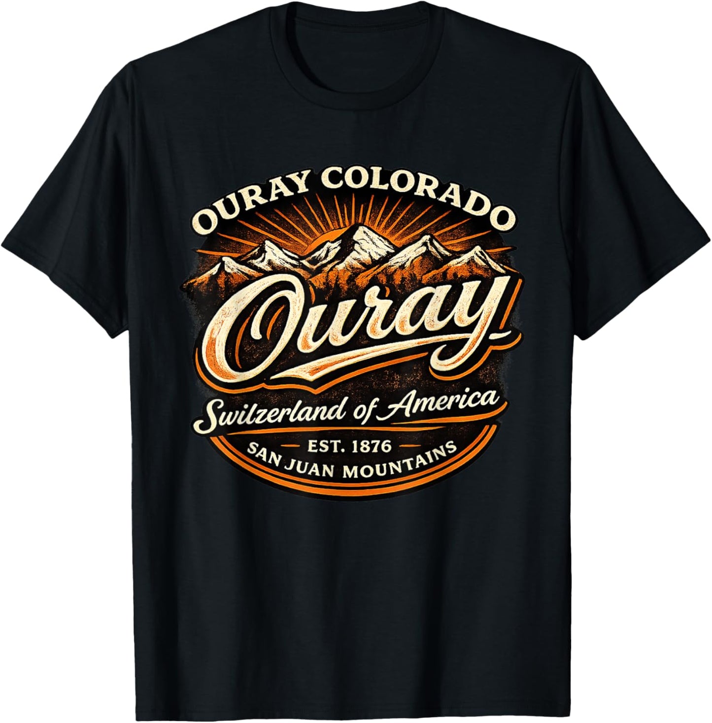 Ouray Colorado Vintage Switzerland of America T-Shirt - T-Shirt | Black