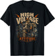 Voltage Squirrel Lineman Electrician Attitude Art T-Shirt - T-Shirt | Black