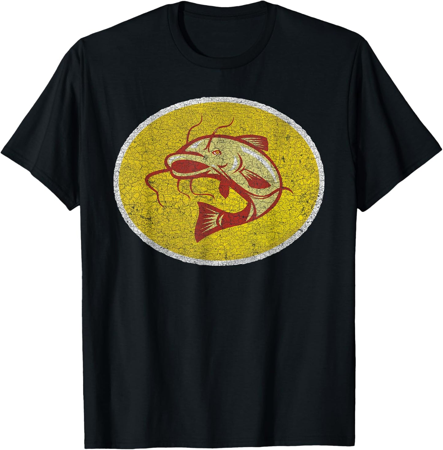 Catfish Shirt - Retro Vintage Iron On Style 70s 80s T Shirt T-Shirt - T-Shirt | Black