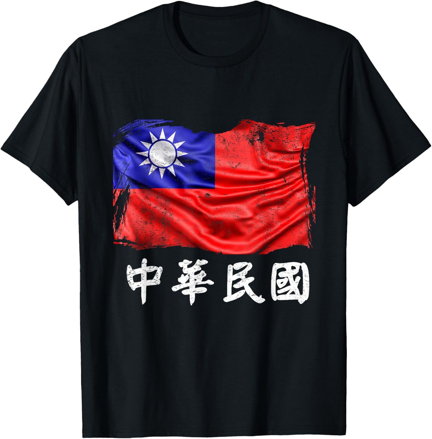 Taiwan Flag Republic of China ROC Flag Shirt T-Shirt - T-Shirt | Black