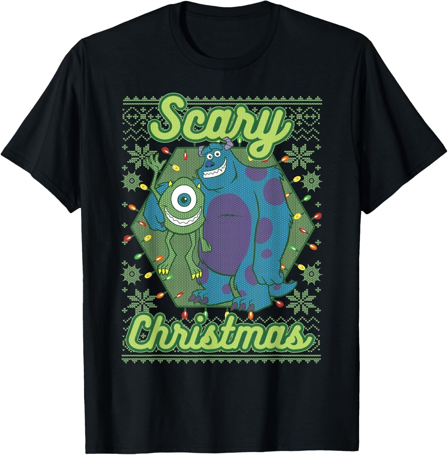 Disney Pixar Monsters University Scary Christmas T-Shirt - T-Shirt | Black