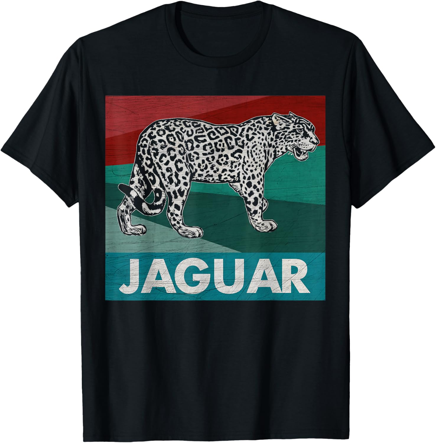 Retro Jaguar Shirt - Cool Vintage Style Print Gift T-Shirt - T-Shirt | Black